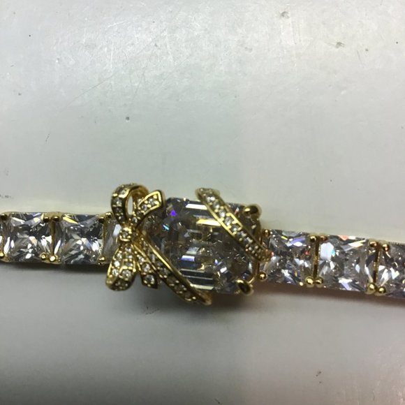 Kate Spade New Rhinestone Tennis Bracelet with Clear Present - Picture 2 of 4